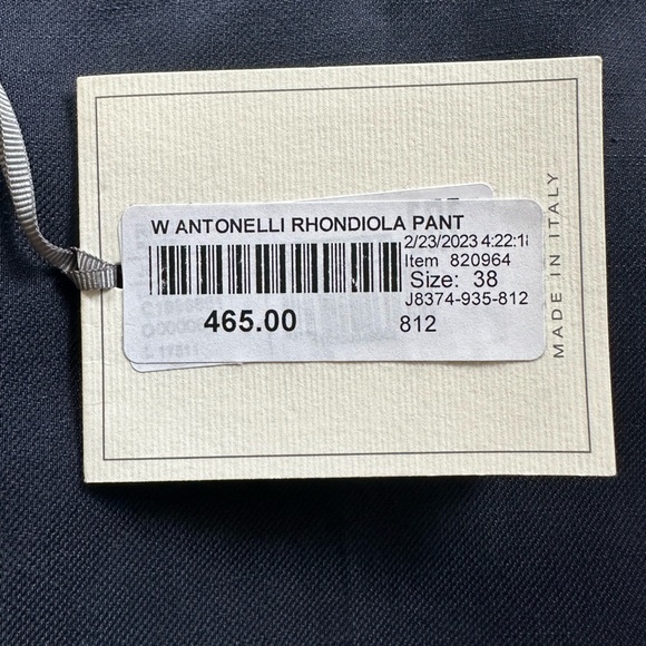 Antonelli Firenze trouser, navy blue, size 38. Made in Italy, NWT - Picture 3 of 5